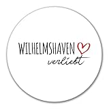 Huuraa Aufkleber Wilhelmshaven verliebt Geschenk 10cm Sticker Wilhelmshaven Geschenkidee