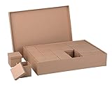 Rayher Pappmaché Boxen Set, 25teilig, große Box 26 x 38 x 7 cm, befüllt mit 24 kleinen Boxen 6 x 6 x 6 cm, Adventskalender zum Befüllen, FSC zertifiziert, zum Bemalen und Dekorieren, 67386000