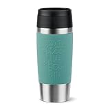 Emsa Travel Mug Classic Thermobecher 360ml, Isolierbecher mit neuem Komfort-Schraubverschluss, Edelstahl, 4h heiß und 8h kalt, 100% dicht, spülmaschinenfest, 360°-Trinköffnung, petrol, N20210