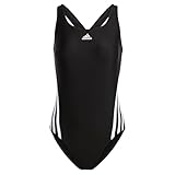 adidas Damen 3 Stripes Badeanzüge, Schwarz, 44