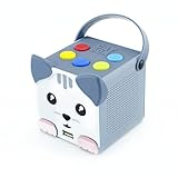 X4-TECH CatBox - Bluetooth Lautsprecher für Kinder - Kabellos mit Akku - Für Autofahrten und Kinderzimmer