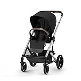Cybex Balios S Lux Kleinkind- und Baby-Kinderwagen mit wendbarem Sitz, einzigartigem One-Pull-Gurt und mehrfacher Neigung – Reisesystem bereit, mit einer Hand zusammenklappbar, silberner