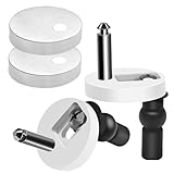 WC Sitz Befestigung, 2 Stück WC Sitz Ersatzteile, WC Sitz Befestigung von Oben, Toilettensitz Befestigung, Edelstahl WC Deckel Befestigung, WC Scharniere Absenkautomatik für Toilettenreparaturen