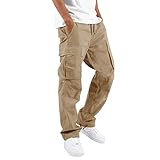 RYTEJFES Kinder Cargohose Jungen Herren Hosen Jeans Stretch 3830 Freizeithose Herren Baumwolle Gerades Bein Kinder Jogginghose Jungen Winter Hosen Herren Schwarz Sporthosen Jogginghose Cargohose