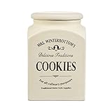 BUTLERS Plätzchendose 3 l -MRS. WINTERBOTTOM'S- Keksdose, Keramikdose mit Deckel im Landhausstil, Vintage Deko, Küchenzubehör für Küchenorganisation und Aufbewahrung von Keksen und Gebäck
