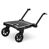 ABC Design Trittbrett Kiddie Ride On 2 – Buggyboard für Geschwister – Universelles Zubehör für Kinderwagen – Passender Sitz separat erhältlich – Farbe: black