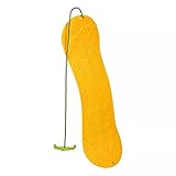 Snowboard FÜR Kinder Schlitten Board 77cm Kunststoff mit Seilgriff Plastik (Gelb)