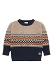 Hust & Claire Jungen Pelle - Strickpullover mit Norweger-Muster (DE/NL/SE/PL, Numerisch, 122, Regular, Biscuit)