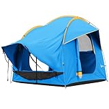 Outsunny Heckzelt Auto Zelt für 6 Personen, wasserdicht 2000mm Autozelt mit Sonnensegel Regenschicht SUV Heckklappenzelt mit UV-Schutz, Vorzelt Sonnenschutz für Camping, Reise 240 x 210 x 210 cm