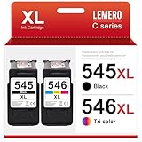 Lemero 545XL 546XL Patronen Kompatibel für Canon Druckerpatronen 545 546 XL Multipack PG-545 CL-546 für Canon Pixma MX495 TS3350 TS3150 TS3151 MG2555s MG2550s MG3050 MG3051 MG2950 TR4551