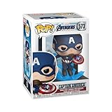 Funko Pop! Marvel: Avengers Endgame - Captain America mit Broken Shield & Mjolnir - Vinyl-Sammelfigur - Geschenkidee - Offizielle Handelswaren - Spielzeug Für Kinder und Erwachsene