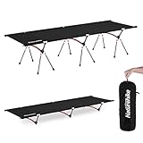 Naturehike Campingbett-Ultraleichters Feldbett mit 150kg Belastbarkeit, Höhenverstellbar und Faltbar, Tragbares Klappbett, Ideal als Camping, Büro-Mittagspause oder Gästebett