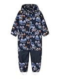 NAME IT Jungen NMMALFA08 Softshell Suit AOP1 FO NOOS Regenanzug, Blau, 98