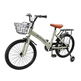 18 Zoll Kinderfahrrad, Hochwertiger Kohlenstoffstahlrahmen, Verstellbarer Sitz & Lenker, Doppelbremsen, Integrierte Naben, Abnehmbarer Korb, Stützräder, Komfortabler Sattel, Jungen/Mädchen Fahrrad