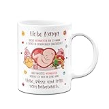 Tassenbrennerei Tasse - Liebe Mama dieses Weihnachten bin noch in deinem Bauch - Geschenk zur Schwangerschaft für Schwangere (Weiß)