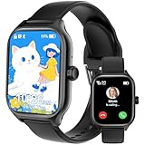 clleylise Smartwatch Kinder mit Bluetooth Telefon/Fitness/SOS/Tracker/Schlafmonitor/Spiele/Musik/Wecker, Kinderuhr für Jungen Mädchen Geschenke (Schwarz)