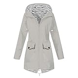 Generisch angebote tages blitzangebote, Regenjacke Damen Wasserdicht Atmungsaktiv Winddichter Regenmantel Übergangsjacke Kapuze Windbreaker Trenchcoat 2024 Windjacke, black friday taschen