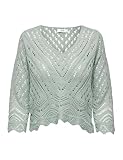 JdY Damen Jdynew Sun 3/4 Cropped KNT Noos Strickpullover, Jadeite, M EU