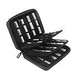 JSVER Hart Tasche für Nintendo 3DS 96 Spiele, Games Karten Case für Nintendo 3DS XL 2DS 2DS XL DS Switch Game Cartridges PS Vita Games, und SD/MicroSD - Schwarz