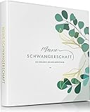 Schwangerschaftstagebuch - Tagebuch für die Schwangerschaft zum eintragen - Fotoalbum zum selbstgestalten - ich bin schwanger - Geschenke für Schwangere (Eukalyptus)