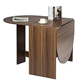 COSTWAY Esstisch klappbar, Küchentisch aus Holz, Esszimmertisch für 4-7 Personen, bis 60 kg belastbar, für kleine Räume, 163 x 80 x 75 cm, Kaffee