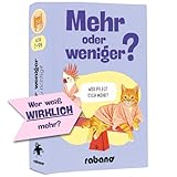 Mehr oder Weniger - Schätzspiel ab 2 Personen - Spiel für Erwachsene & Kinder ab 7 Jahren - Tolles Kartenspiel für 2+ Spieler - Familienspiel, Gesellschaftsspiel oder zu zweit