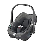 Maxi-Cosi Pebble 360 i-Size Babyschale Drehbar, Neugeborenen Autositz 360 Grad, 0–15 Monate (40–83 cm), Drehung mit einer, ClimaFlow, Easy-In-Gurt, G-CELL Seitenaufprallschutz, Select Grey