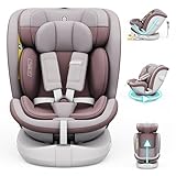 Daliya® Kindersitz ROTAZIONE | I-SIZE 40-150 cm | 8 Pos. | Isofix | (SIP) | Top Tether | 360° | 5 Punkt Gurt | Gruppe 0+ / I/II/III 0-36 KG | Neueste Zulassungs UN ECE Reg. 129 (Pastellrosa)