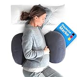 BabybeFun Schwangerschaftskissen [Platzsparend] Pregnancy Pillow für optimale Seitenlage mit Verstellbarer Größe für Schlafkomfort und gegen Rückenschmerzen | Anthrazit