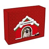 Herz & Heim® Adventskalender für Hunde zum selbst Befüllen mit Foto Ihres kleinen Lieblings