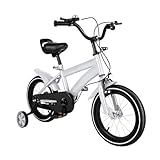 Charocean 14 Zoll Kinderfahrrad für ab 3-7 Jahre Jungen & Mädchen, Upgraded Kinder Fahrrad mit Stützrädern, Fahrrad für Kinder, HöHenverstellbar Kinderfahrräder für Schulung Outdoor Reiten (Weiß)