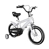 Lilyeriy Kinderfahrrad 14 Zoll Outdoor Sportlich Kinderfahrräder mit Stützräder HöHenverstellbar Kinder Fahrrad für 3-6 Jahre Jungen/Mädchen (Weiß)