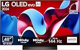 LG OLED48C47LA TV 48' (121 cm) OLED evo Fernseher (α9 Gen7 4K AI-Prozessor, webOS 24, Dolby Vision, bis zu 120Hz) [Modelljahr 2024]