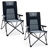 TIMBER RIDGE Campingstuhl Faltbar 260 KG Belastbar 4 Positionen verstellbar Klappstuhl Gepolstert Hohe Lehne mit Tragetasche Camping Stuhl Gartenstuhl für Garten Balkon Wohnmobil Picknick