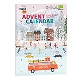 SUPER FUDGiO Vegan Adventskalender mit ORGANIC Schokolade | BIO Weihnachtskalender 2023 | Snack-Kalender für 2023