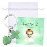 Dongcill Glücksbringer Prüfung Kleeblatt Viel Glück Geschenke für Einschulung Adventskalender Füllung Kleine Weihnachtsgeschenke Mutmacher Geschenk für Frauen Männer Mama Freundin Kollegen