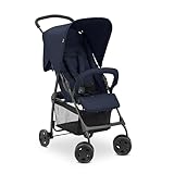 hauck Buggy Sport, Dark Blue - Federleichter Reisebuggy 5,9 kg - mit Liegefunktion für Kinder ab Geburt bis 15 kg - Klein Zusammenklappbar, Großer Einkaufskorb bis 3 kg