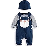 SFreeBo Baby Jungen Kleidung Winter Babykleidung Outfit Set Langarm Baumwolle Gestreiftes 3PCS Neugeborenes Babykleidung Jungen 62