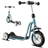 PUKY R1 Scooter | Sicherer Roller für Kinder ab 2 Jahren | Rutschfestes Trittbrett | Höhenverstellbarer Lenker | Top Fahrrad-Alternative | Blau