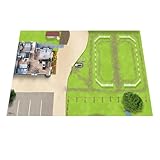 GRAPHIC LOUNGE Spielmatte für Kinder – 150 x 100 cm Spielteppich Kinder – Bauernhof, Ponyhof, Pferdekoppel & Zoo – rutschfest, robust & feucht abwaschbar – Geschenkidee ab 3 Jahren (Ponyhof)