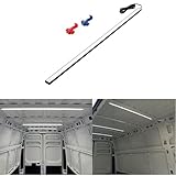 QLS LED Laderaumbeleuchtung Innenbeleuchtung Kofferraum 100 cm Licht schwarz Auto Wohnmobil Van Bus Caravan Boat Wohnmobil Küche Zimmer