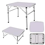 Beistelltisch, klein, zusammenklappbar, TV-Tablett, Tisch mit 2 verstellbaren Höhen, zusammenklappbarer Couchtisch, leichtes, Sofa-Beistelltisch für kleinen Raum, 6,8 x 1,2 m