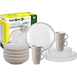 Brunner 0830155N.C8X Campinggeschirr Set für 4 Personen, Lunchbox Amadè, 16-teilig