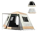 Familienzelt Wasserdicht Zelt 4-6 Personen Groß Zelt Quick Up Kuppelzelte mit 2-Lagen Sonnenbeständig für Outdoor Picknick Freunde Versammeln Sich Camping Hexagon Zelte 3.3x3.3x2m