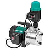 VONROC Gartenpumpe selbstansaugend - Automatische Wasserpumpe 1000W, 3500l/h, 4,4bar - Hydrophorpumpe mit Druckschalter – Trockenlaufschutzmit - Zur Bewässerung des Gartens/Rasens