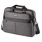 fixbag FB2046166 - Fahrrad-Laptoptasche mit Klickfix Kompakt Taschenschiene fürs Fahrrad, Notebooktasche für 17' Notebooks & Tablet aus Polyester, Umhängetasche ca. 31 x 40 x 7 cm, Tasche Grau