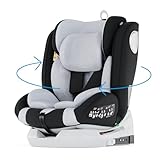 Babify Onboard, Autositz Isofix für Babys und Kinder, 0 Monate - 12 Jahre, 40-150cm, 360°drehbar, tragbarer und sicherer Sitz i-Size ECE R129 Grau