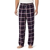 Amazon Essentials Herren Atmungsaktive Flanell-Pyjamahose (Erhältlich In Groß Und Schwer), Marineblau Rot Karomuster, M