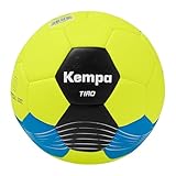 Kempa Tiro Handball - Handball Ball für Kinder - für das Handballspielen in Jungen Jahren, Fluo gelb/kempablau