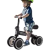 Laufrad für Kleinkinder,Fahrradspielzeug für Kinder - Laufrad mit 4 Rädern, Kleinkind-Fahrrad-Spielzeug für Kinder ab 1 Jahr – Aufsitzspielzeug für Jungen und Mädchen Fowybe